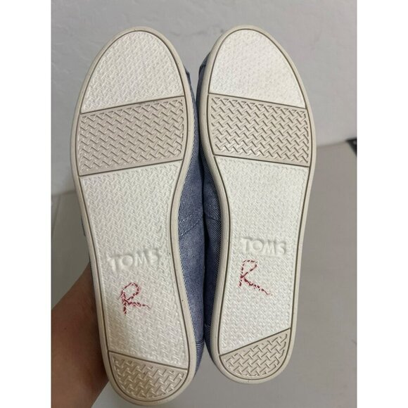 TOMS Sz 8 Womens Light Blue Slip On Shoes Light Denim - Picture 4 of 8